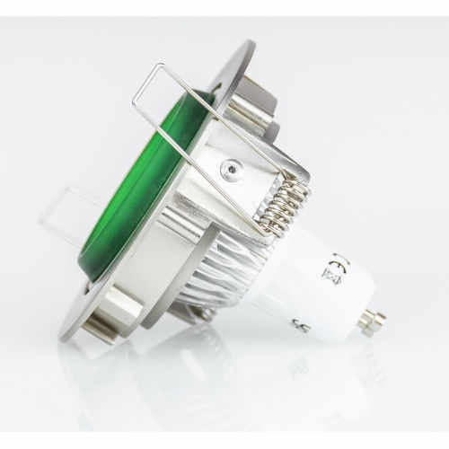 LED-Einbaustrahler-mit-gr-nem-Glasring-GU10-saasil-lampen-leuchten-wuppertal-3 LED Glas Einbaustrahler GU10 230V rund grün