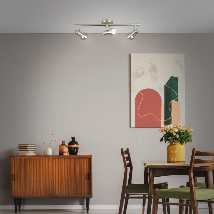 2843-032_Milieu Decken- und Wandspot SUB 3flg nickel-matt inkl. GU10 LED schwenkbar Briloner 2843-032