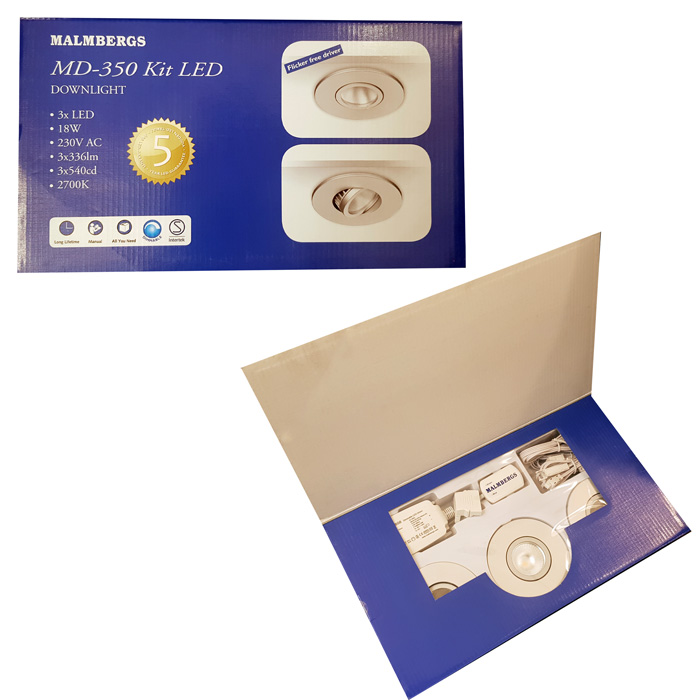 md-350-9974370-malmbergs-silber-aluminium-led-spots-ip44-18wCdOjVtq9lm1bL 3er Set LED Einbaustrahler dimmbar silber matt schwenkbar IP44 MD-350 Kit LED Malmbergs