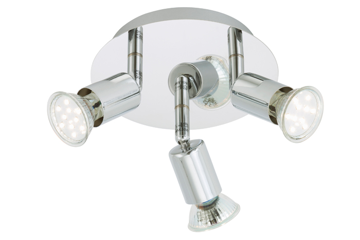 2229-038-briloner-Deckenstrahler-3-flammig-rund-Chrom-inkl-LED-GU10 Runder Deckenstrahler 3-flammig Chrom inkl LED GU10 3W Briloner 2229-038 ? Deckenlampe inklusive LED Leuchtmittel Birnen austauschbar
