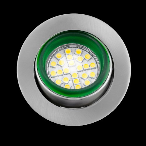 einbaustrahler-rund-glas-brillum-mr16-mch-gruen-1 Glas LED Einbaustrahler dimmbar GU10 230V rund grün