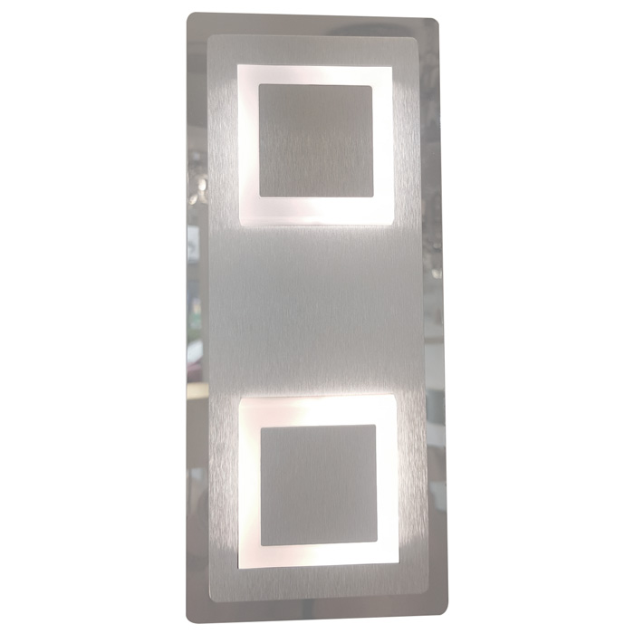 3532-021-briloner-wandlampe-deckenlampe-aufputz-spot-2er-alu Kleine LED Wand- & Deckenleuchte Aufputz-Spot 2flg 28x12cm rechteckig Briloner 3532-021