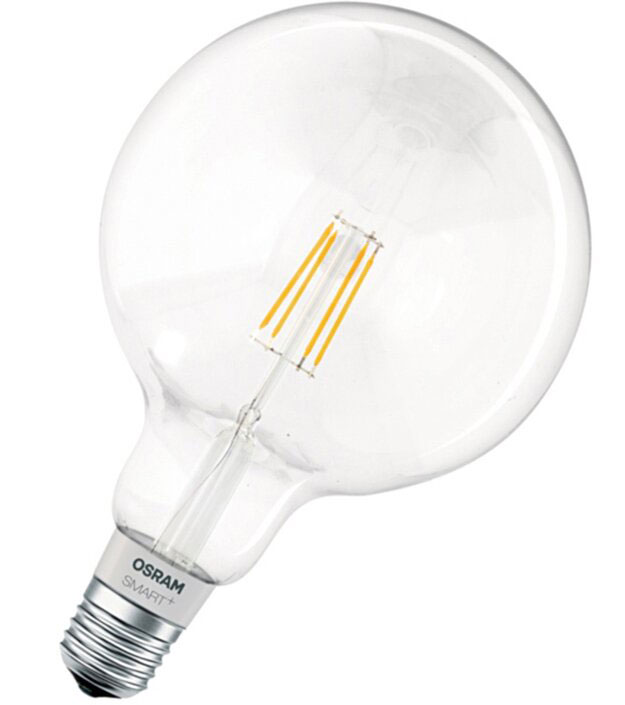 4-OSRAM-SMART-LED-E27-5-5Watt-2700Kelvin-650Lumen Osram Smart+ Filament Globe E27 5.5W stufenlos dimmbar für Apple HomeKit ? Smart Home Set Birne Leuchtmittel dimmbar Bluetooth ?