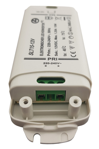 led-trafo-keine-mindestlast-15w-12v-led-transformator-flach-led-driver-trafo-innen-vorne-saasil LED Trafo 15W, 12V DC, inkl. 6-fach Verteiler, LED Konverter 220-240V von Selv LED Driver Treiber ohne Mindestlast LED Transformator Ersatzteile günstig kaufen