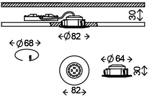 3-led-einbaustrahler-ohne-trafo-68mm-chrom-rund-schwenkbar-briloner-leuchten-8312-018-saasil-deqFC1SU37x2MaE LED Einbau Spot Decke schwenkbar Chrom 68mm ohne Trafo ? Einbaustrahler LED silber glänzend rund ? Spot Decke LED Spots 230V ohne Transformator günstig kaufen