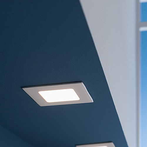 tweenlight-einbauspot-slim-led-saasil-lampen LED Slim Downlight Eckig Fueva 1 Weiß 8,5 cm x 8,5 cm Wandeinbauleuchte – Stilvolle Beleuchtung für dein Zuhause