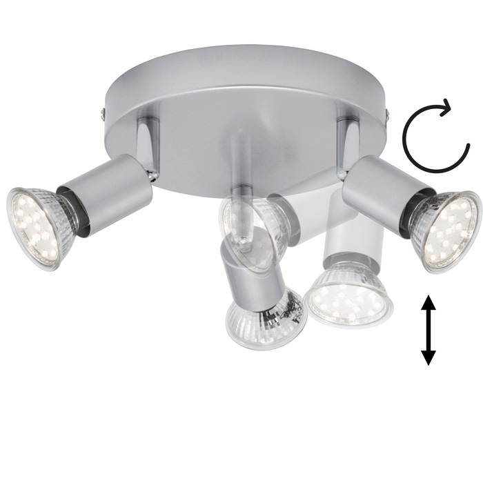 2906-034briloner-LED-Deckenstrahler-led-3flg-rund-Rondell-silber-inkl-GU10-LED-schwenkbar LED Deckenstrahler rund 3flg silber inkl. GU10 LED schwenkbar PICCO 2906-034 Briloner