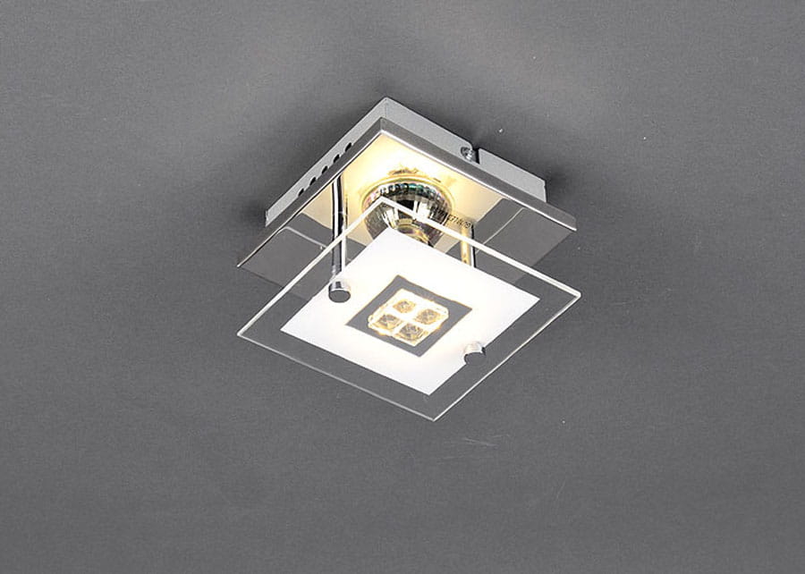 Kleine LED Wand- & Deckenleuchte TULA mit Glas Chrom 12x12cm – Stilvolle Beleuchtung für dein Zuhause Kleine LED Wand- & Deckenleuchte TULA mit Glas Chrom 12x12cm – Stilvolle Beleuchtung für dein Zuhause