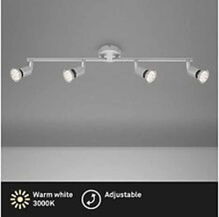 2906-044briloner-Deckenstrahler-led-PICCO-4flg-silber-inkl-GU10-LED-schwenkbar LED Deckenstrahler 4flg silber inkl. GU10 3W schwenkbar PICCO 2906-044 Briloner