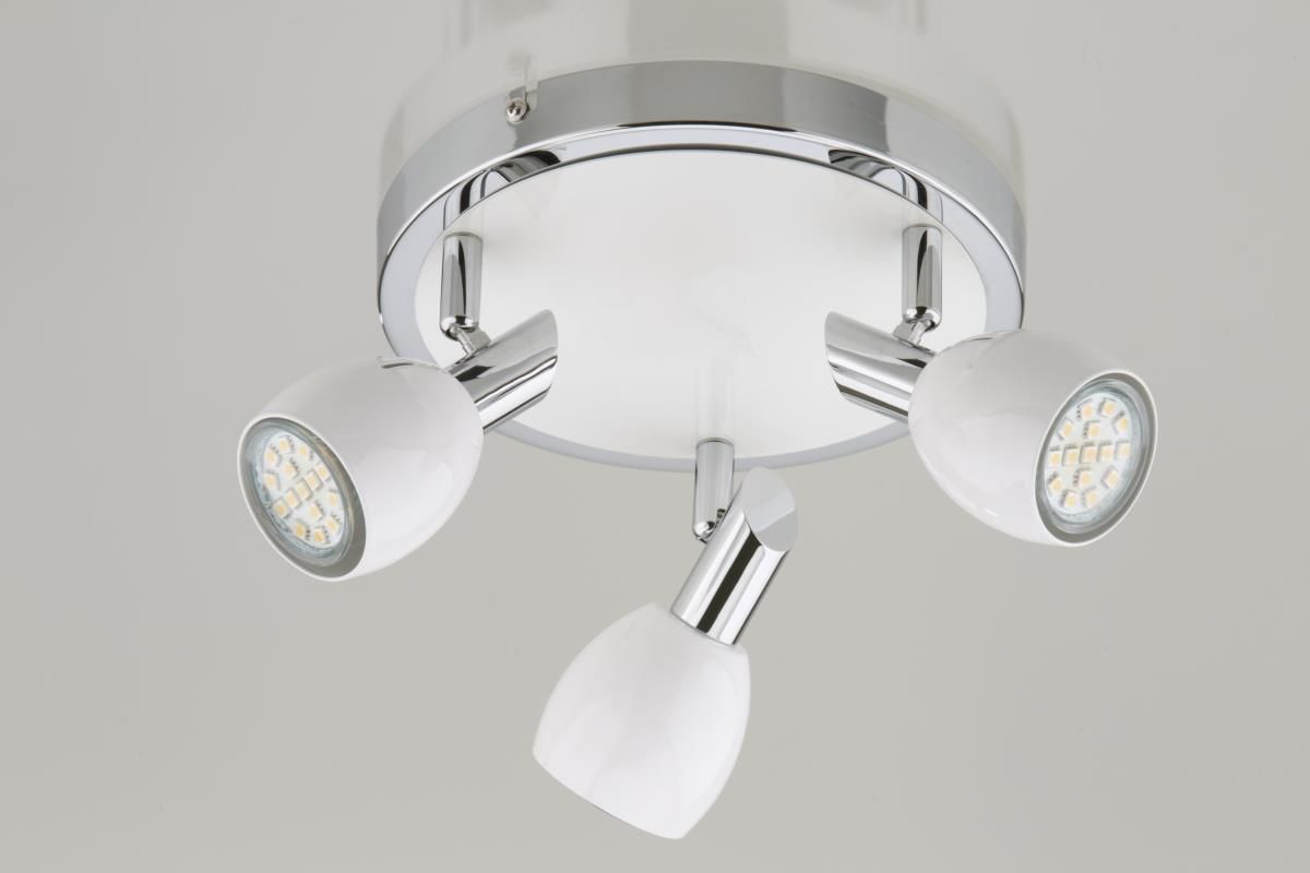 Deckenstrahler LED weiß 3flg weiß Chrom COMBI inkl. GU10 LED schwenkbar – Stilvolle Beleuchtung für dein Zuhause Deckenstrahler LED weiß 3flg weiß Chrom COMBI inkl. GU10 LED schwenkbar – Stilvolle Beleuchtung für dein Zuhause