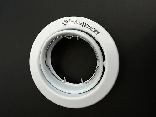 ron-einbauspot-weiss 3er Set Einbaurahmen schwenkbar Halogen 16W 12V Deckenstrahler Ron * Rund Einbau Spots von Brilliant Deckenspots Set Halogen weiß drehbar * Spot Lampe Decke