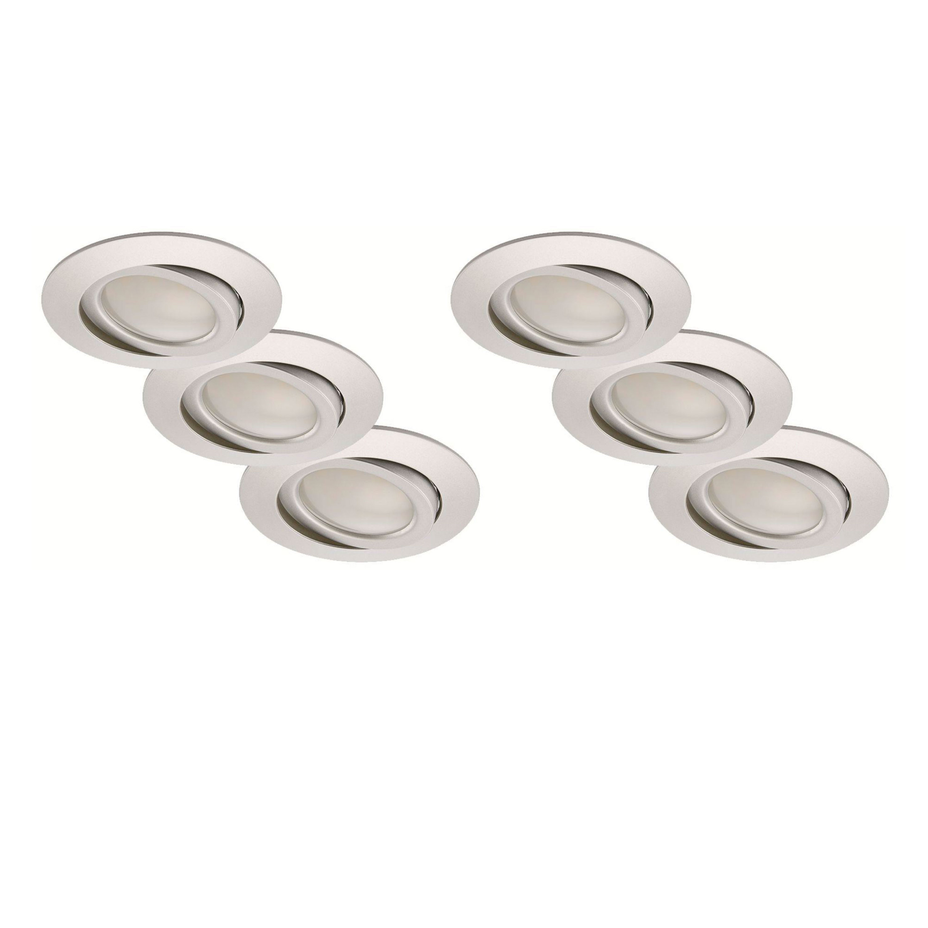 6x LED Einbauspot dimmbar per Schalter schwenkbar Alu 68mm – Stilvolle Beleuchtung für dein Zuhause 6x LED Einbauspot dimmbar per Schalter schwenkbar Alu 68mm – Stilvolle Beleuchtung für dein Zuhause
