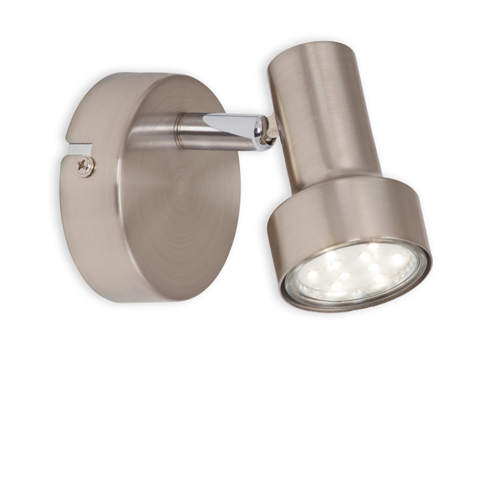 2843-012_Freisteller Decken- und Wandspot SUB nickel-matt inkl. GU10 LED schwenkbar Briloner 2843-012