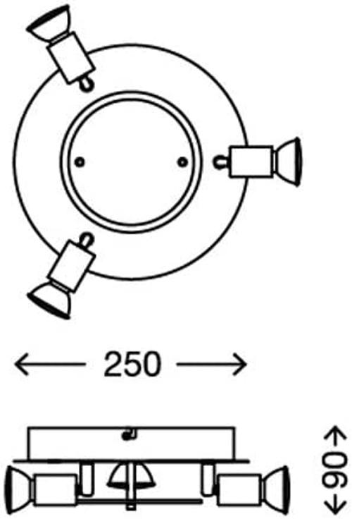 LED Deckenleuchte 4-flammig "ORNA" Metall Glas schwenkbar inkl LED GU10 – Stilvolle Beleuchtung für dein Zuhause LED Deckenleuchte 4-flammig "ORNA" Metall Glas schwenkbar inkl LED GU10 – Stilvolle Beleuchtung für dein Zuhause