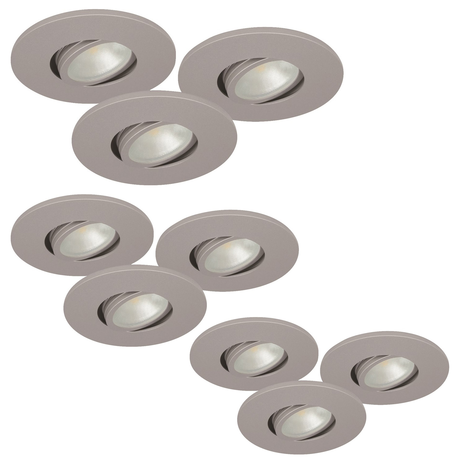 9er Set LED Spots dimmbar silber matt schwenkbar IP44 MD-350 – Stilvolle Beleuchtung für dein Zuhause 9er Set LED Spots dimmbar silber matt schwenkbar IP44 MD-350 – Stilvolle Beleuchtung für dein Zuhause