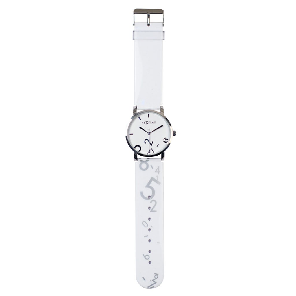 dropped-watch-armbanduhr-6002-46cm-2 weiße silberne Armbanduhr für Damen modern