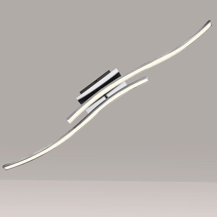 4444-029Briloner-LED-Deckenlampe-2-Staebe-gewellt-Aluminium-warmweiss-drehbar-100cm Moderne LED Deckenlampe 2 Stäbe gewellt Aluminium warmweiß drehbar 100cm Briloner 444-029