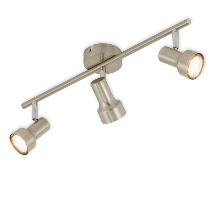 2843-032_Freisteller Decken- und Wandspot SUB 3flg nickel-matt inkl. GU10 LED schwenkbar Briloner 2843-032