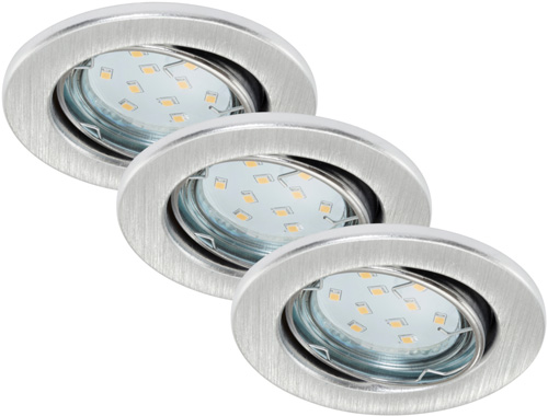 2-gu10-einbau-spots-aluminium-schwenkbar-inkl-3w-led-einbaustrahler-alu-einbauleuchte-austauschbar-ohne-trafo-briloner-7225-039-saasil-de 3er Set Einbau Spots Alu rund schwenkbar GU10 inkl. 3W LED ? Einbaustrahler LED Aluminium rund ? Spot Decke LED Spots 230V Birne austauschbar günstig