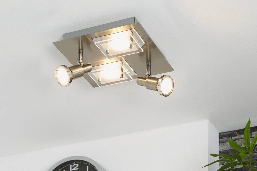 LED Deckenleuchte flach eckig COMBINATA 4flg nickel matt – Stilvolle Beleuchtung für dein Zuhause LED Deckenleuchte flach eckig COMBINATA 4flg nickel matt – Stilvolle Beleuchtung für dein Zuhause