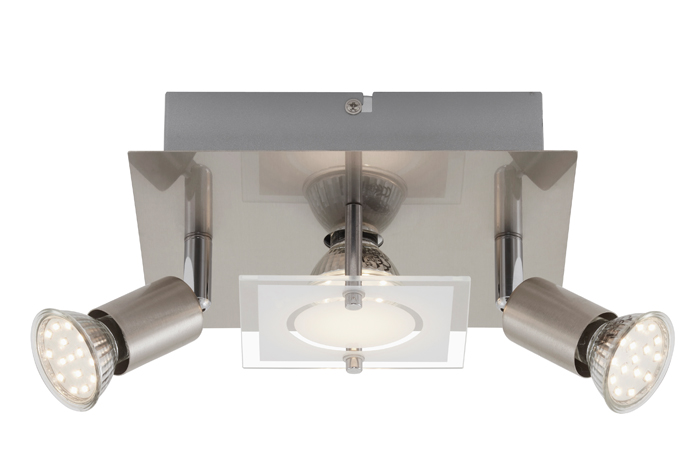 3497-032-briloner2-LED-Deckenleuchte-eckig-mit-Strahlern-START-3flg-nickel-matt LED Deckenleuchte eckig mit Strahlern START 3flg nickel matt Briloner 3497-032