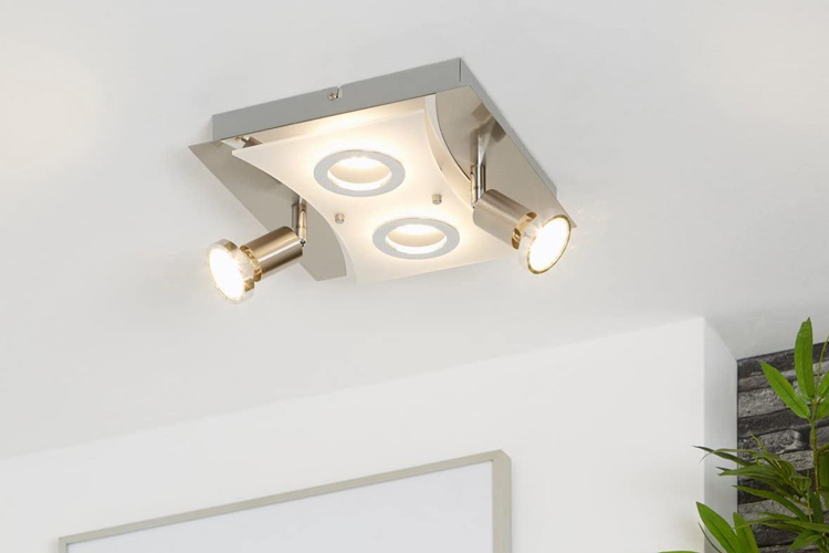3582-042-briloner-riposo-deckenlampe-led-eckig LED Deckenleuchte eckig mit Strahlern RIPOSO 4flg nickel matt Briloner 3582-042
