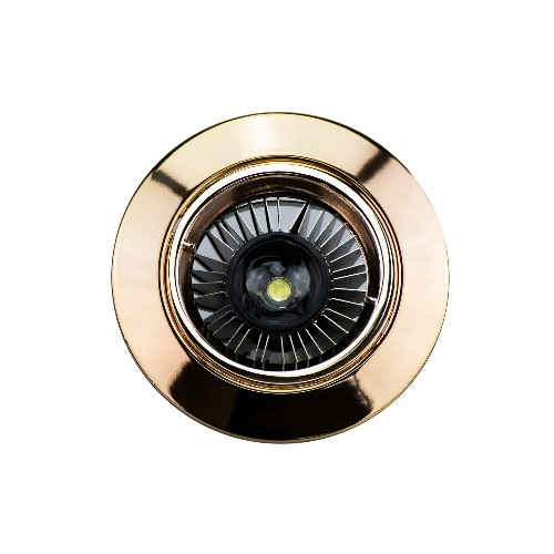 Einbaustrahler-Gold-GU10-230V-flach-rund-messing-saasil-lampen-leuchten-wuppertal-1 Einbaustrahler Gold GU10 230V flach rund messing von Relco