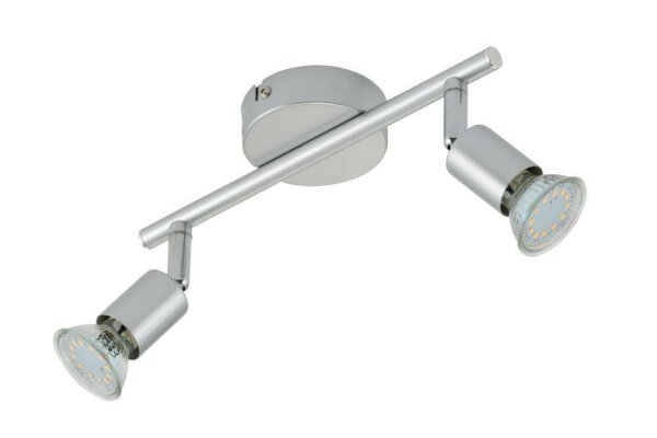 2906-024-briloner-picco-2er-deckenstrahler-led-25cm-silber-matt-gu10 LED Deckenstrahler 2flg silber inkl. GU10 LED schwenkbar PICCO 2906-024 Briloner