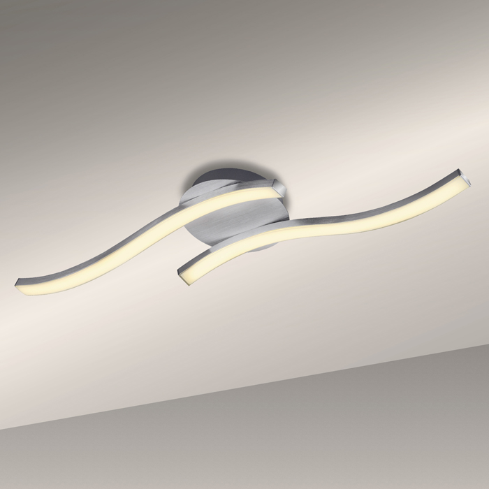 3258-029-briloner1-Moderne-LED-Deckenlampe-2-St-be-gewellt-Aluminium-warmweiss-55-5cm Moderne LED Deckenlampe 2 Stäbe gewellt Aluminium warmweiß 55,5cm Briloner 3258-029