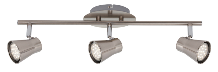 2914-032brilonerLED-Strahler-FOUR-2flg-nickel-matt-schwenkbar-inkl-GU10-LED LED Strahler FOUR 2flg nickel-matt schwenkbar inkl GU10 LED