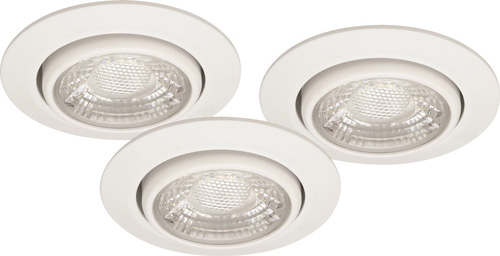 deckenspot-bad-led-dimmbar-rund-weiss-strahler-decke-schwenkbar-malmbergs-9974367-MD-13-saasil 3er Set LED Einbaustrahler dimmbar schwenkbar weiß IP44 ? Einbaustrahler LED dimmbar weiß rund Bad ? Spot Decke LED einbauen LED Spots 230V zum dimmen günstig