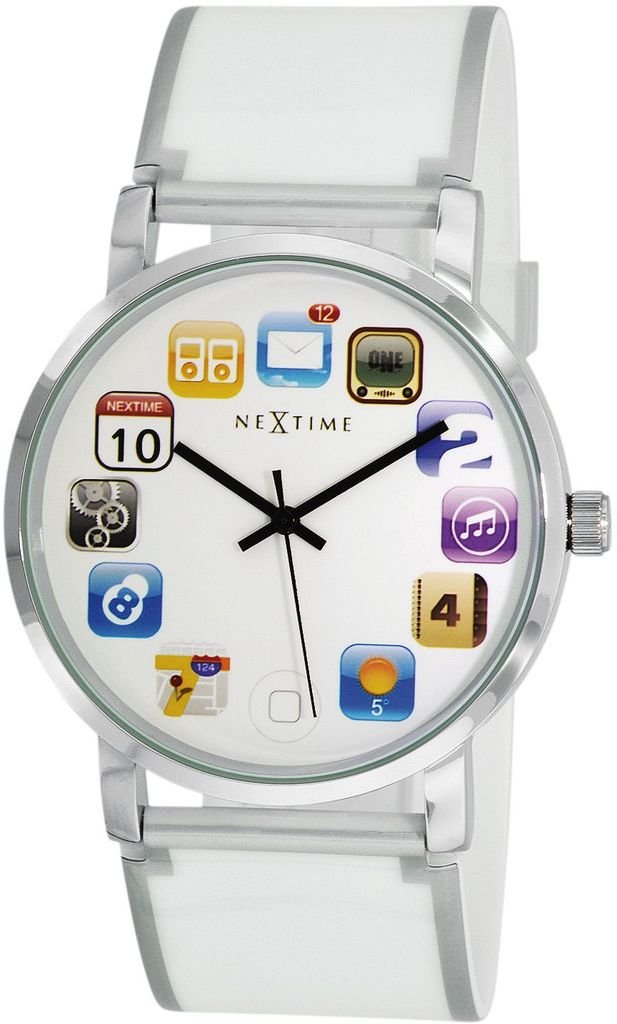 8717713006466 Armbanduhr modern weiß mit Apps