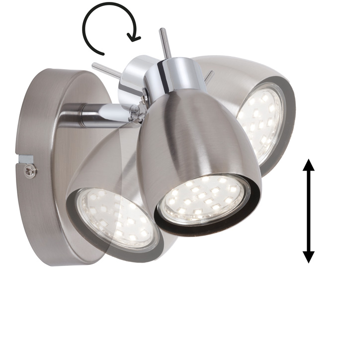 2736-012briloner-LED-wandspot-nickel-matt-schwenkbar-inkl-GU10-LED LED Spot 1flg nickel-matt schwenkbar inkl GU10 TWO Briloner 2736-012