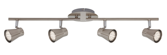 2914-042-briloner-LED-Strahler-FOUR-2flg-nickel-matt-schwenkbar-inkl-GU10-LED LED Strahler FOUR 2flg nickel-matt schwenkbar inkl GU10 LED Briloner 2914-042