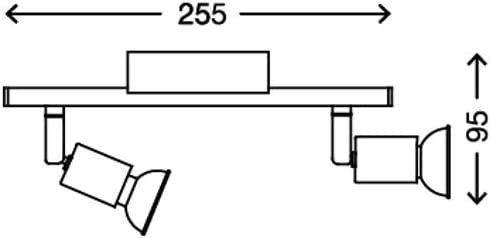2906-024-mase LED Deckenstrahler 2flg silber inkl. GU10 LED schwenkbar PICCO 2906-024 Briloner