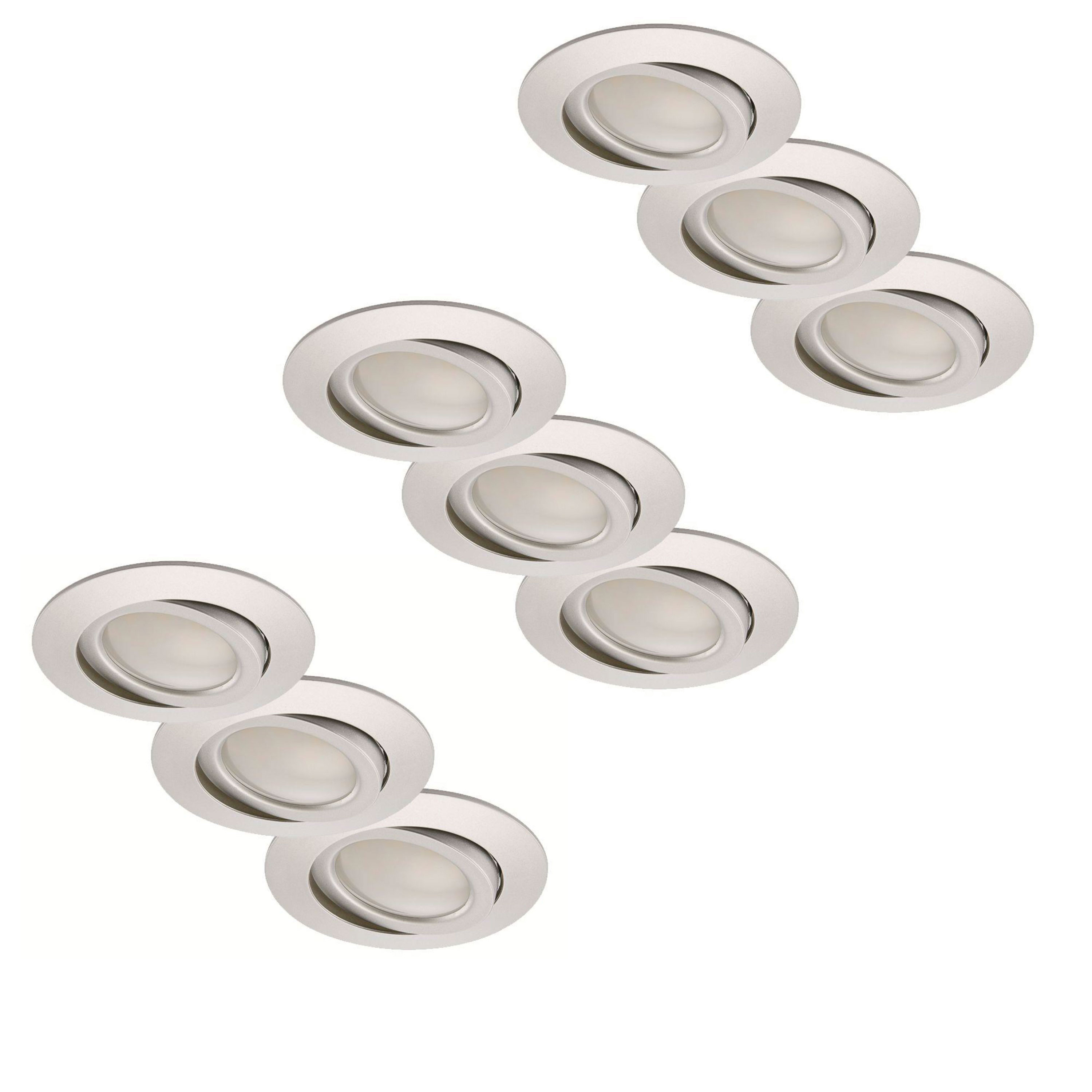 9x LED Einbauspot dimmbar per Schalter schwenkbar Alu 68mm – Stilvolle Beleuchtung für dein Zuhause 9x LED Einbauspot dimmbar per Schalter schwenkbar Alu 68mm – Stilvolle Beleuchtung für dein Zuhause
