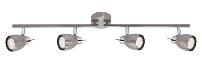 2736-042briloner-LED-Spot-TWO-4flg-nickel-matt-schwenkbar-inkl-GU10-LED LED Spot TWO 4flg nickel-matt schwenkbar inkl GU10 LED Briloner 2736-042