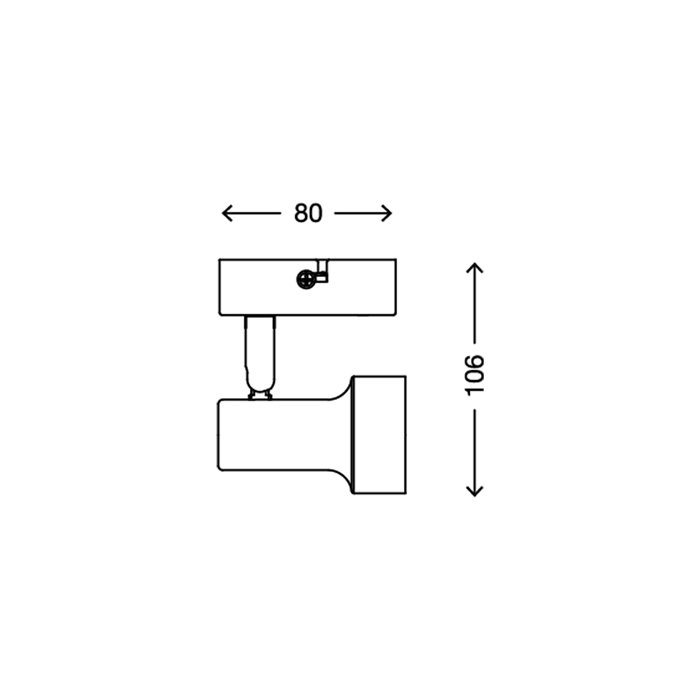 2843-012_Masse Decken- und Wandspot SUB nickel-matt inkl. GU10 LED schwenkbar Briloner 2843-012
