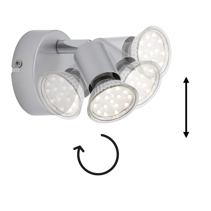 2906-014briloner-Wandspot-silber-PICCO-inkl-GU10-LED-schwenkbar Kleine Wandlampe Wandstrahler silber inkl. GU10 LED schwenkbar PICCO 2906-014 Briloner