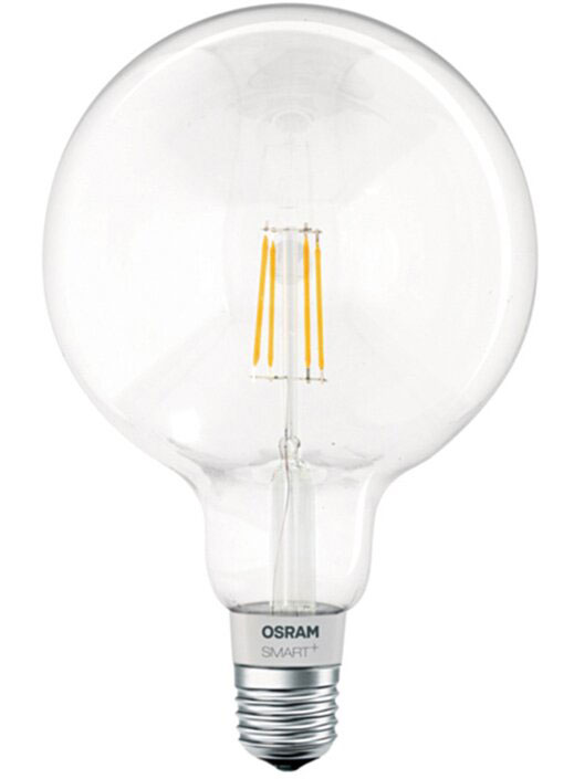 3-OSRAM-SMART-LED-E27-5-5Watt-2700Kelvin-650Lumen Osram Smart+ Filament Globe E27 5.5W stufenlos dimmbar für Apple HomeKit ? Smart Home Set Birne Leuchtmittel dimmbar Bluetooth ?