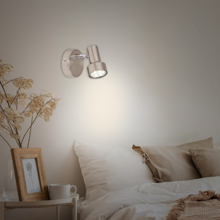 2843-012_Milieu01 Decken- und Wandspot SUB nickel-matt inkl. GU10 LED schwenkbar Briloner 2843-012